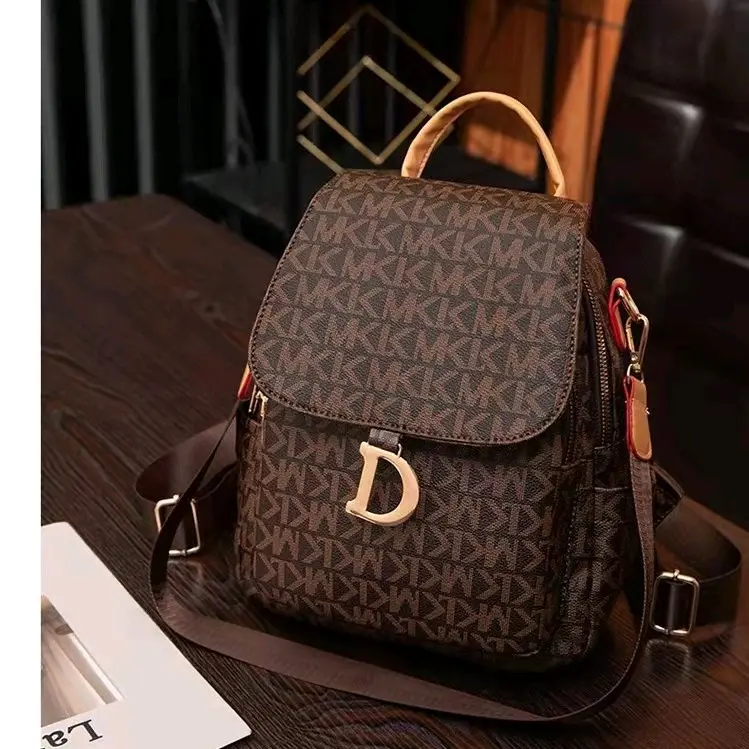 Tas Ransel Wanita Cantik Fashion Beige/Coffee 1 KG Muat 2PCS