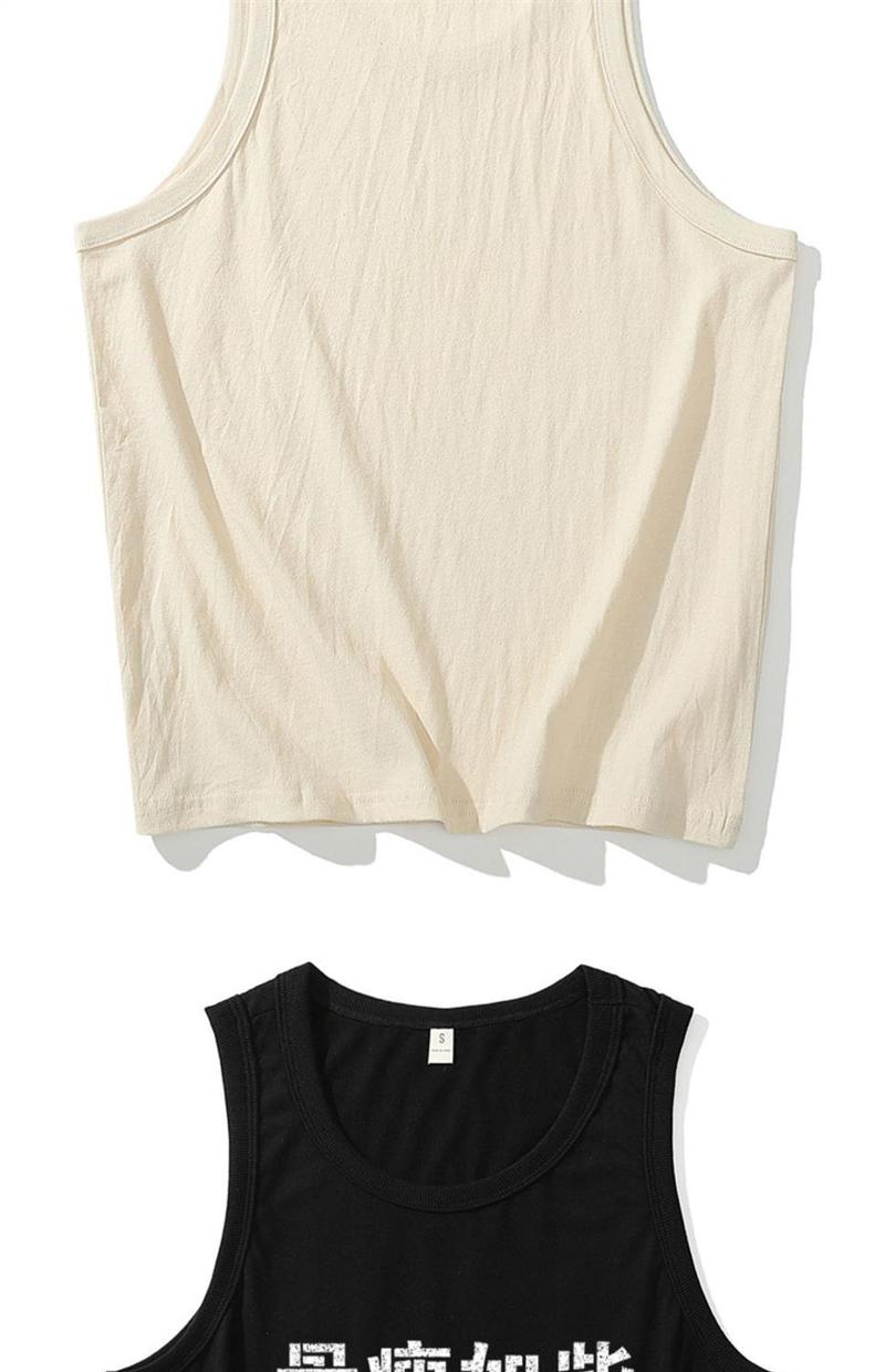Product Introduction of Áo Vest Mùa Hè, Xu Hướng Trung Quốc Xương Mỏng Vui Nhộn, Unisex, Dáng Rộng Vừa Vặn, Ngoại Cỡ, Thích Hợp Cho Thể Dục Và Thể Thao, Áo Thun Không Tay Cặp Đôi, Xu Hướng 12 8