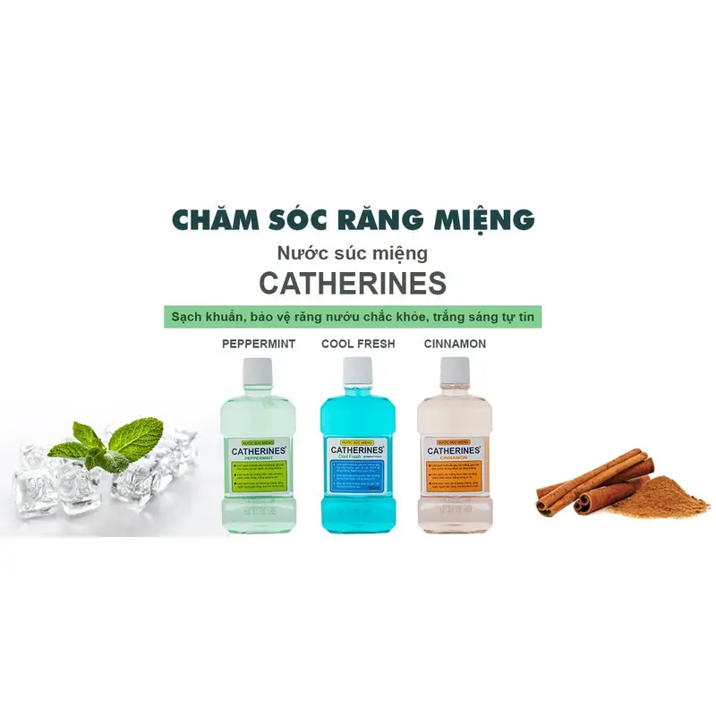 [Chai 330ml] Nước Súc Miệng CATHERINES TATRA - Vị Quế Cinamon - Giữ Hơi Thở Thơm Mát 8