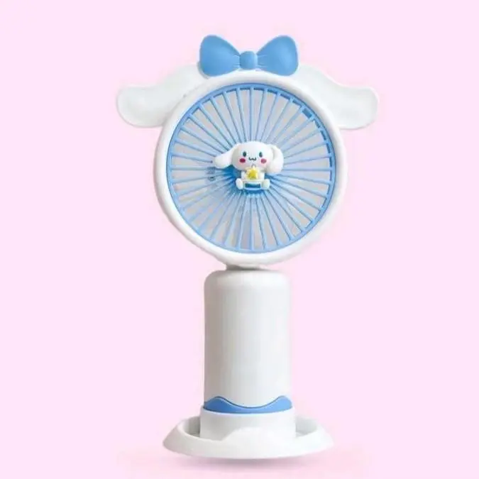 Kipas Angin Portabel USB Karakter Sanrio Kuromi Cinnomonrol / Kipas Angin Genggam Berkarakter 1