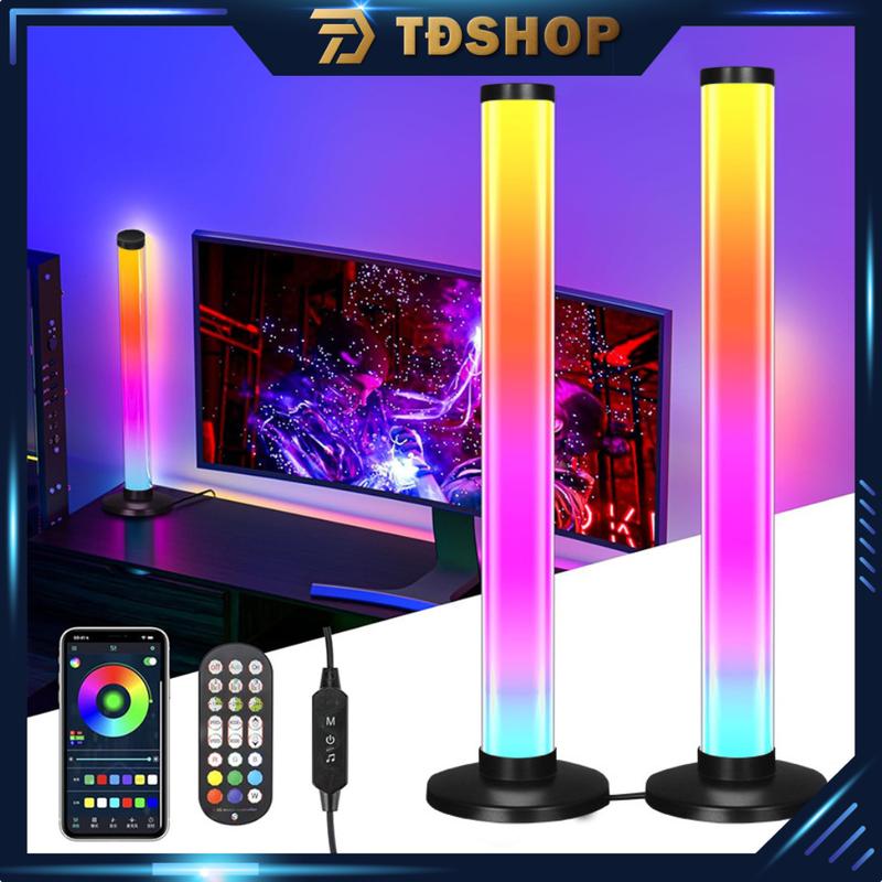 COMBO 2 Cây Đèn LED RGB Nháy Theo Nhạc mới nhất 2024 Trang Trí PC & Ô Tô Và Decor Phòng Cực Kì Đẹp, Có APP. Cao 42cm.