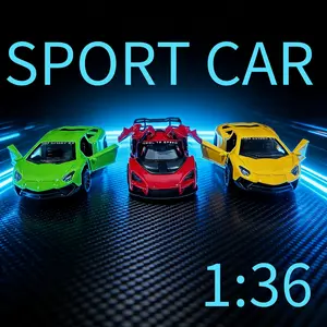 [Kemasan] Model mobil sport Lamborghini Aventador berbahan alloy, dengan detail realistis.