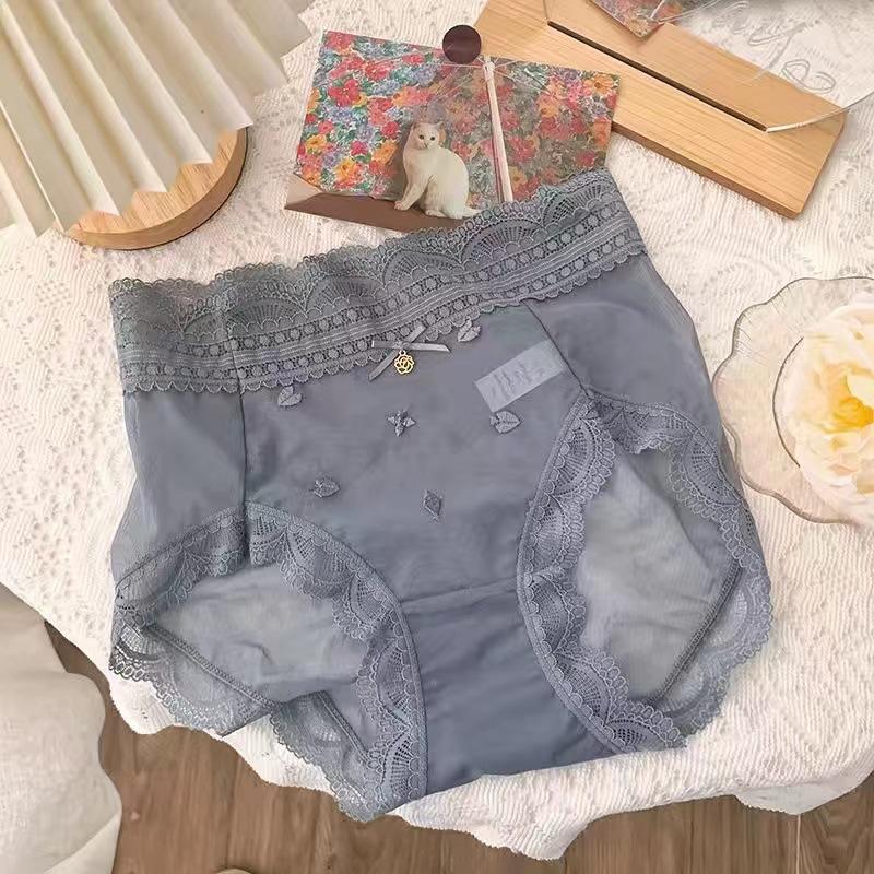 Quần Lót Ren, Cao Cấp, Dành Cho Nữ, Thiết Kế Thắt Nơ Gợi Cảm, Cạp Cao Vừa, Ngoại Cỡ, Liền Mạch, Thoáng Khí, Quần Sịp Nữ 8
