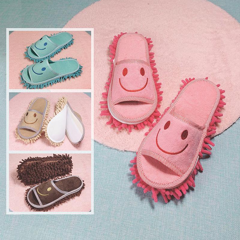 Product Introduction of Dép Lau Nhà, Thiết Kế Mặt Cười, Có Thể Giặt Được, Dùng Để Làm Sạch Bụi Sàn, Giày Lau Lười Có Thể Tháo Rời Dụng Cụ Vệ Sinh Sàn Nhà 15