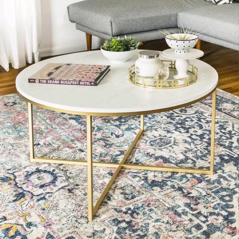 Meja industrial ruang tamu minimalis Besi Table Bulat - Shop | Tokopedia