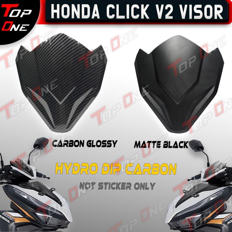 Visor For Honda Click 125i V2 /150i V2 Carbon/Matte Black Design ...