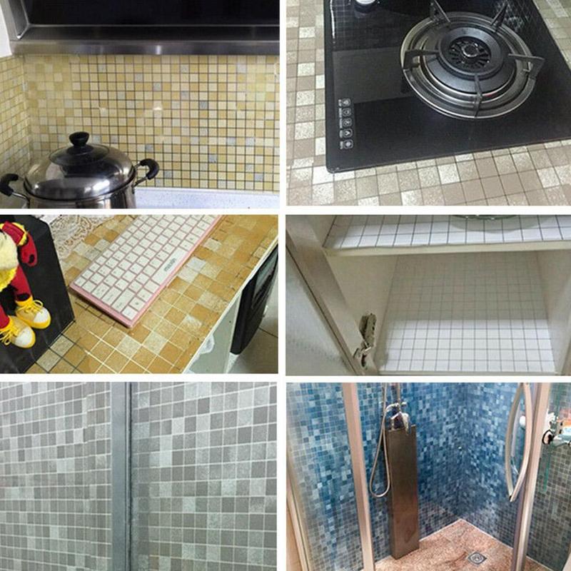 Product Introduction of 45*100cm Self Adhesive Wall Paper Sticker Tile Floor Kitchen Heat Resistant Waterproof And Oil Proof Wall Stickers 26