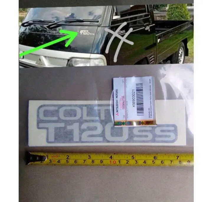 STIKER MOBIL TULISAN COLT T120SS ORIGINAL STICKER DEPAN MITSUBISHI T120SS 1