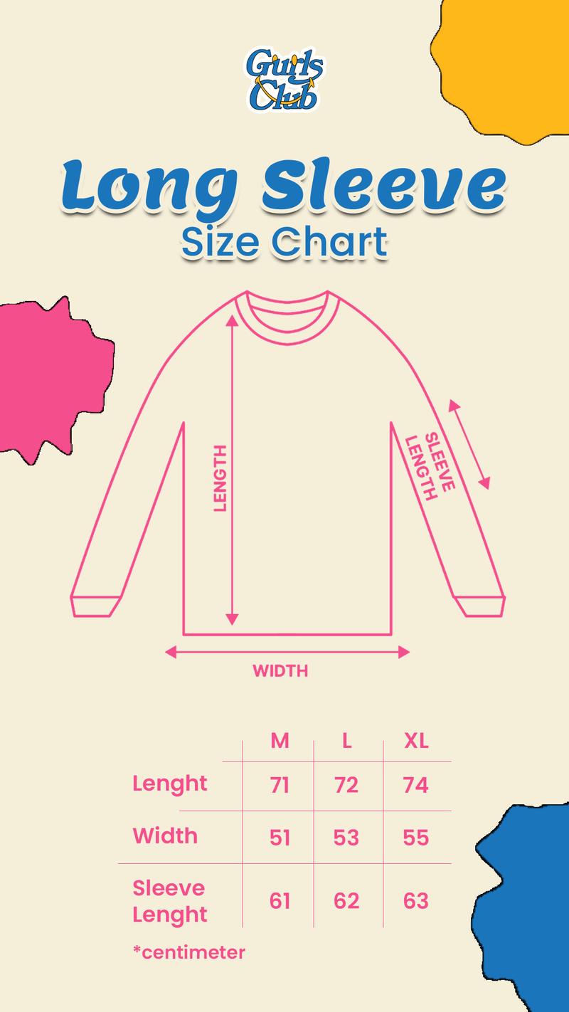 Product Introduction of Gurls Club Long Sleeve - Playground | Katun Combed Distro Kaos Nyaman Panjang Putih Sablon Baju Tangan T-Shirt Hitam Pendek Polos Santai Rib 0
