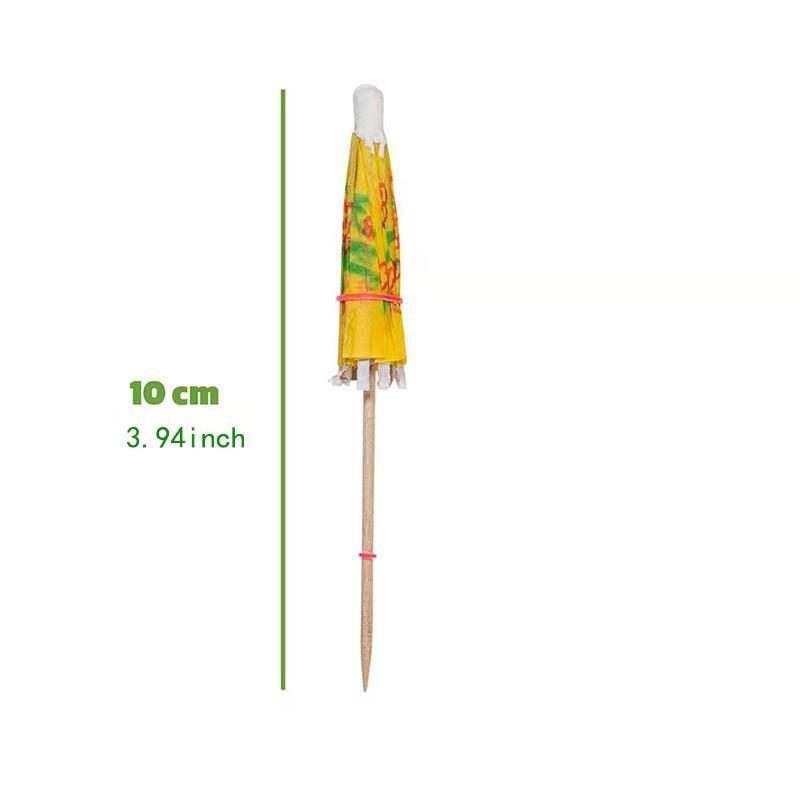 Disposable Cupcake Decoration, Disposable Umbrella Shape Fruit Sticks, Party Decoration Supplies for Home Kitchen Birthday Party 1
