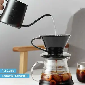 1 SET - Alat Pengeduh Kopi V60 Filter Dripper