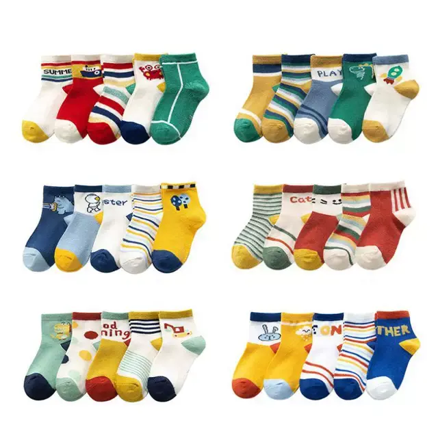 (5 PASANG) KAOS KAKI BAYI MOTIF LAKI LAKI DAN PEREMPUAN 0 S/D 12 BULAN 2