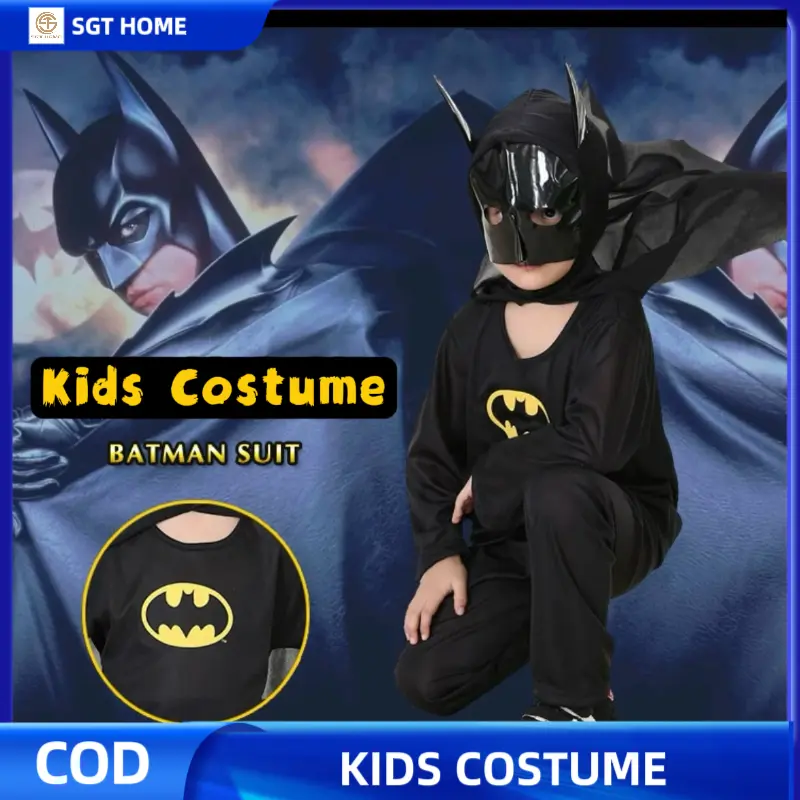 SGT Costume Kids Costume Cosplay Superhero-Spidermans-Batman Halloween Party Costume Cosplay Birthday Gift Set