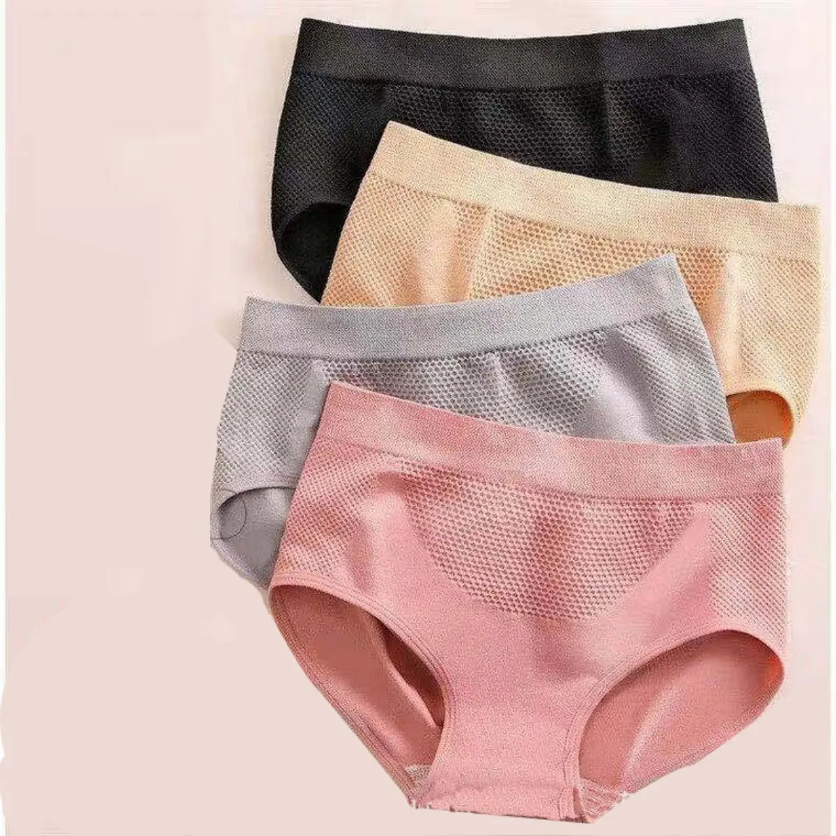 (Beli 10 gratis 1.) Celana Dalam Wanita Katun Antibakteri Mulus Mid-Rise CD Penyerap Keringat Tanpa Jejak
