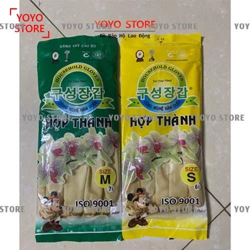 [ COMBO 10 ] Găng tay cao su Hợp Thành Size 27cm dùng rửa bát , rửa chén, bảo hộ lao động
