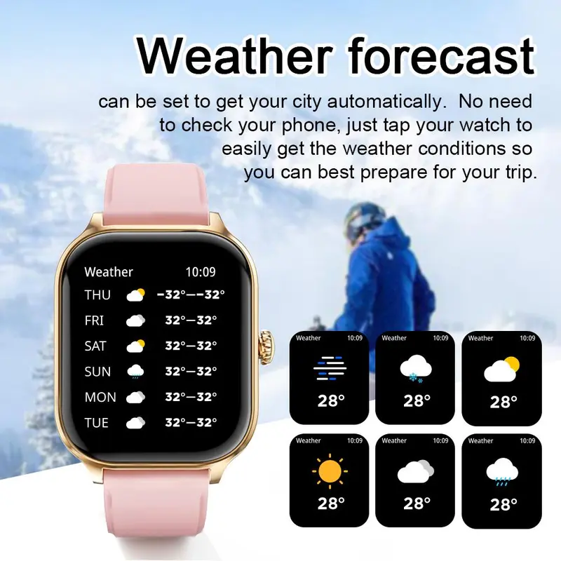 Multifunctional Smart Watch, Fashion Digital Watch with Wireless Calling Function, Sports Watch with 100+ Sport Modes for Men & Women, Wearable 8