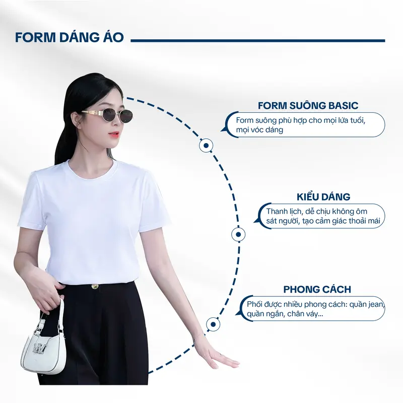 Áo thun trơn nữ cổ tròn TOLI 16 màu Form vừa dáng suông, vải cotton 4 chiều mềm mịn - BSB- 03 Top Women 6