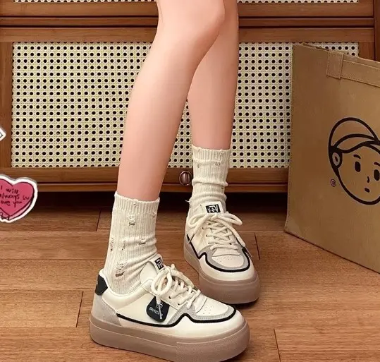 Giày thể thao nữ T39 độn dế 3p siêu êm chất liệu da cao cấp size 36-40 Kalee 6