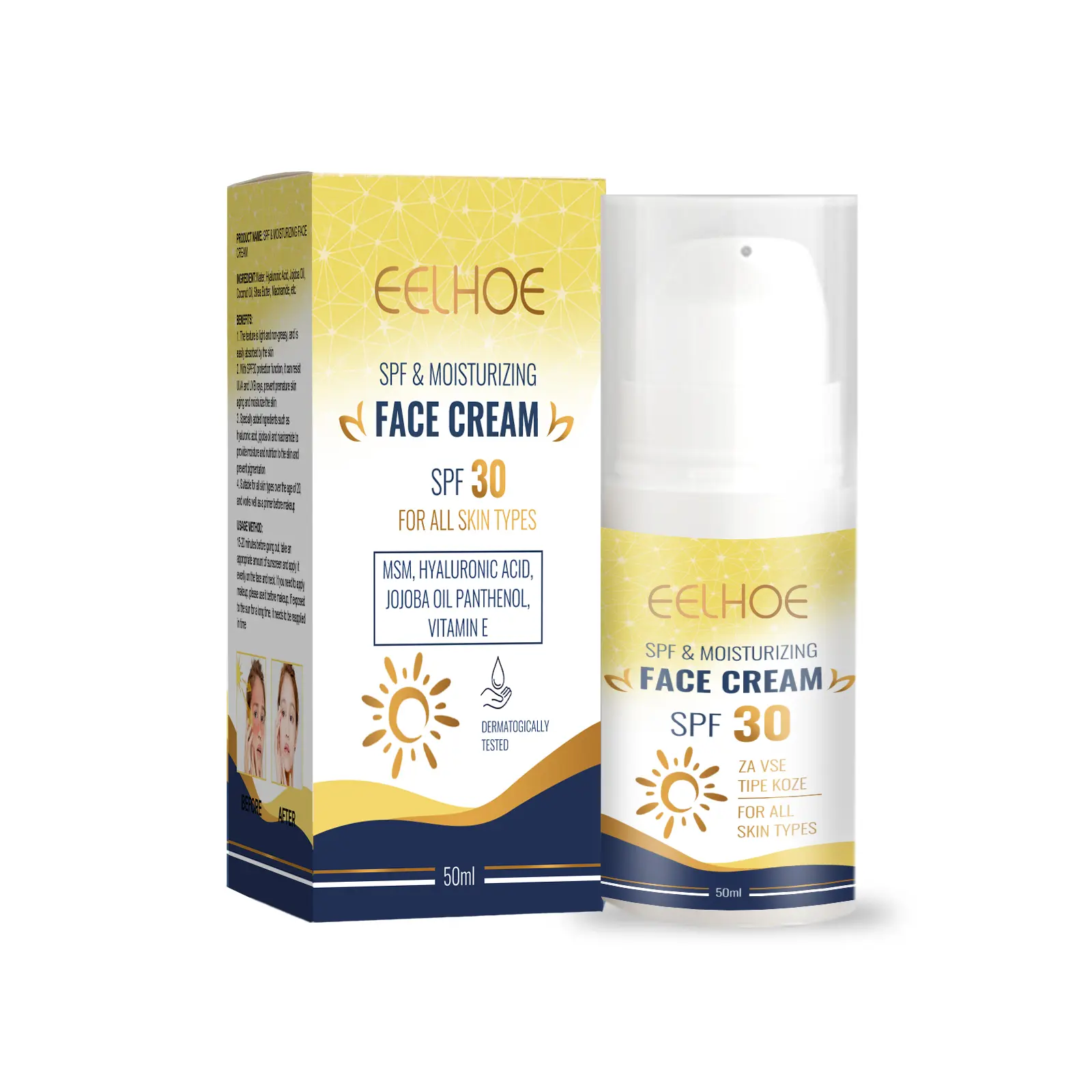 Eelhoe Protective Cream Brightening Skin Anti-Ultraviolet Anti-Aging Moisturizing Cream
