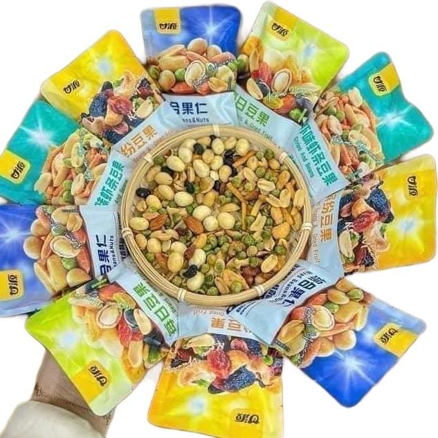  500g hạt dinh dưỡng mix đủ 4 vị - Đồ ăn vặt Thuỷ Béo Snack Food Thức Ăn Nuts peanut  sấy bánh kẹo tết 2025 