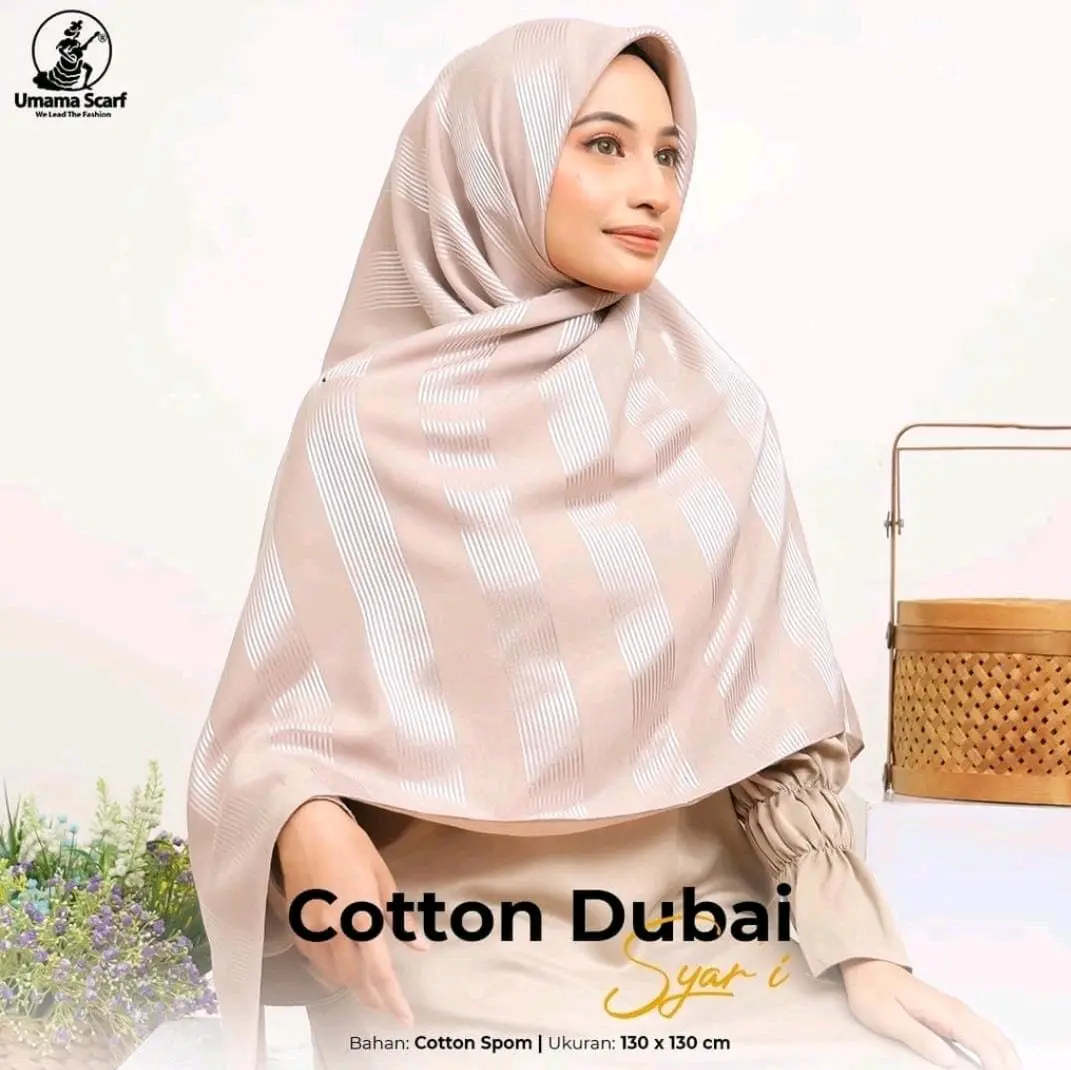 Hijab Segiempat jumbo Cotton dubai syari Katun Pernikahan