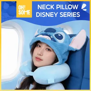 [OHSOME x Disney] - Donald/Daisy/Chip N Dale/Stitch/Lotso Neck Pillow Bantal Leher Penutup Kepala