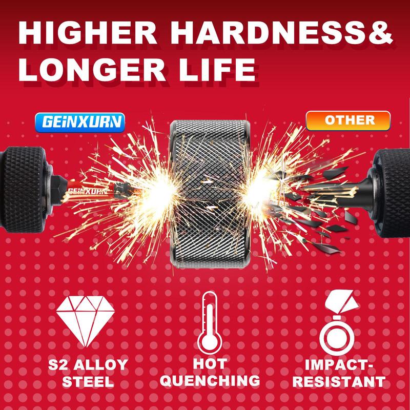 Mixed Impact Magnetic Phillips Screwdriver Set, S2 Alloy Steel Screwdriver Bit Set with Storage Box, Professional Tool Kit for Home & Office 4