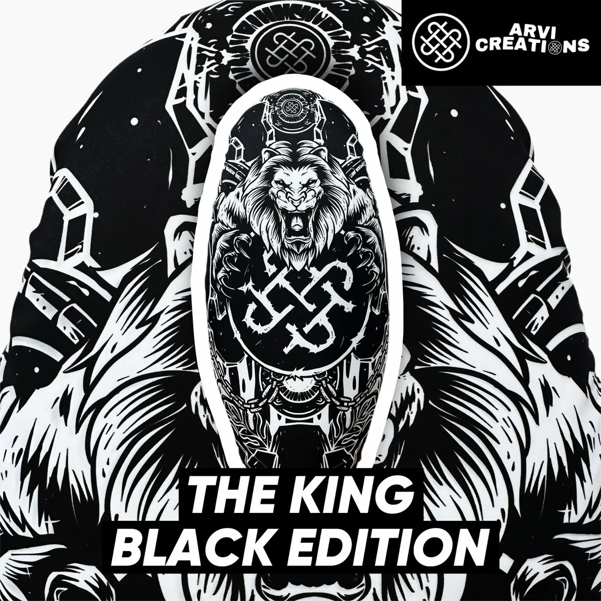 Sarung jok motor full print The King Black Edition Anti Cakar Kucing & Air Motorcycle