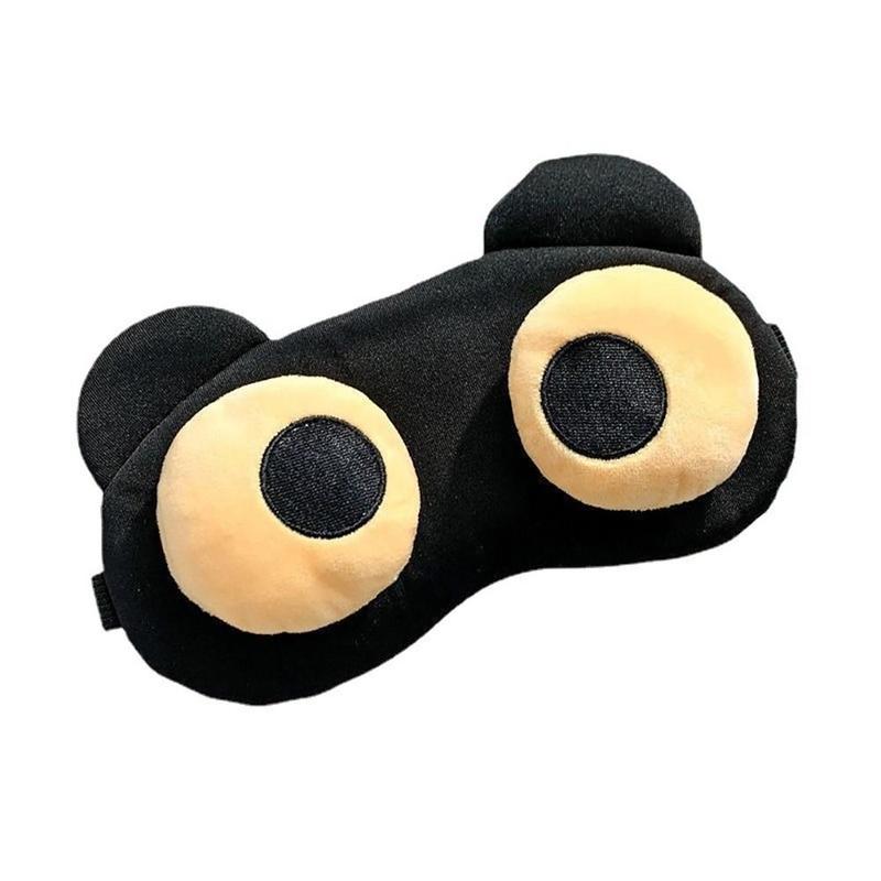 1Pcs Cute Silk Eyes Mask Breathable without Gel Eye Patch Travel Accessory Sleep Blindfold Cartoon Eyepatch 4