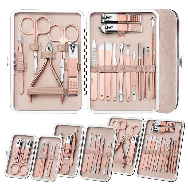 Product Introduction of Professional Scissors Nail Clippers Set Ear Spoon Dead Skin Pliers Nail Cutting Pliers Pedicure Knife Nail Groove Trimmers 22