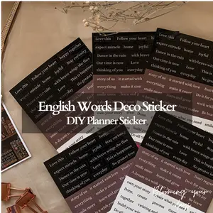 English Words DECO Sticker Planner DIY Scrapbook Stiker Dekor Jurnal Stiker aesthetic vintage words