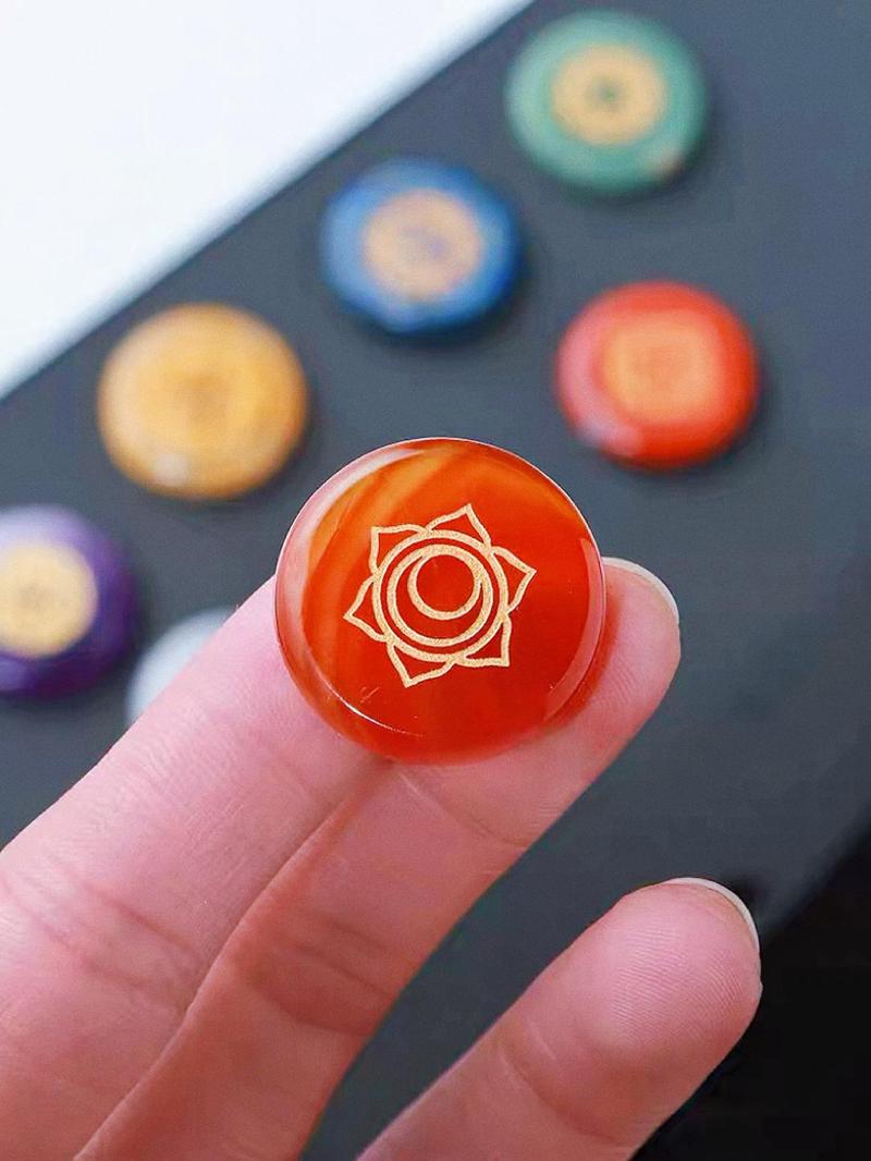 Product Introduction of Natural Crystal Stone Set, 1 Set Lotus Design Meditation Stone, Healing Stone, Meditation Stone, Home Decor, Gift for Friends 7