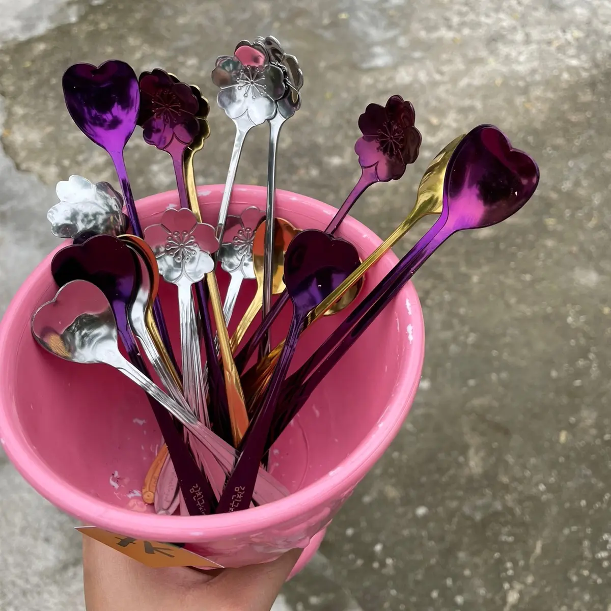 Sendok Teh Kue Hati & Sakura