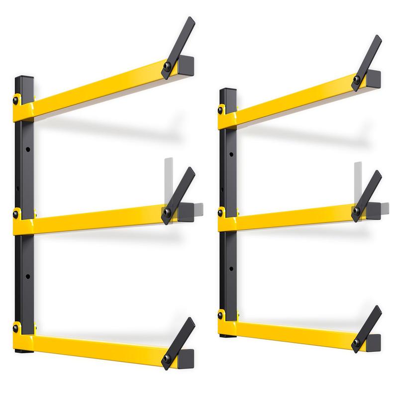 Lumber Storage Rack Folding Wood Racks Wall-mounted Metal For With 3 ...