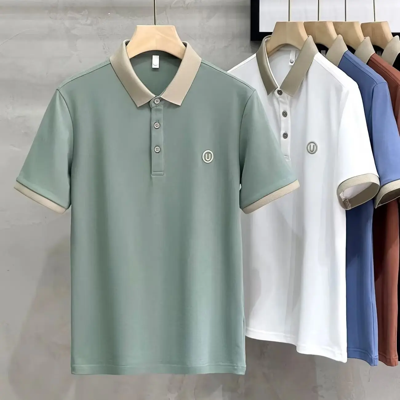 Men POPL Shirt Men T ShirtVersatile T Shirt Men Short Sleeve Business Casual Youth T Shirt Polo Shirts Casual Polo Collar Shirt Men Top
