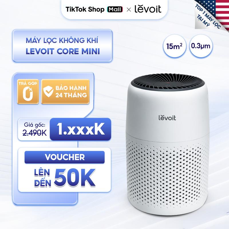  Máy Lọc Không Khí Levoit Core Mini | Lõi HEPA Lọc Bụi Mịn | Khuếch Tán Tinh Dầu | Công nghệ Air Turbo | Hàng Chính Hãng 