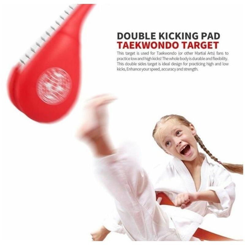 Product Introduction of Double Kick Pad Target Taekwondo Karate Kickboxing MMA Training Martial Arts Drumstick Training Practice Kicking Target 29