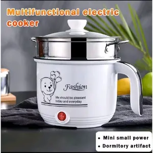 MEIMEI Panci Listrik Multifungsi 1.8L Dengan Kukusan /Rice Cooker mini 18cm Motif