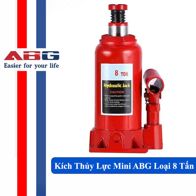  Kích Thủy Lực Mini ABG Loại 8 Tấn Màu Đỏ Con Đội Thủy Lực Chuyên Dùng Để Nâng Vật Có Tải Trọng Nặng 
