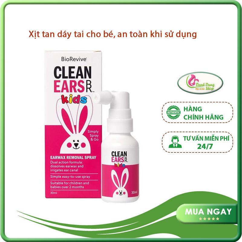 Xịt T.a.n Ráy Tai Cho Bé Cleanears Kids 30ml, Úc (xịt tai) 3