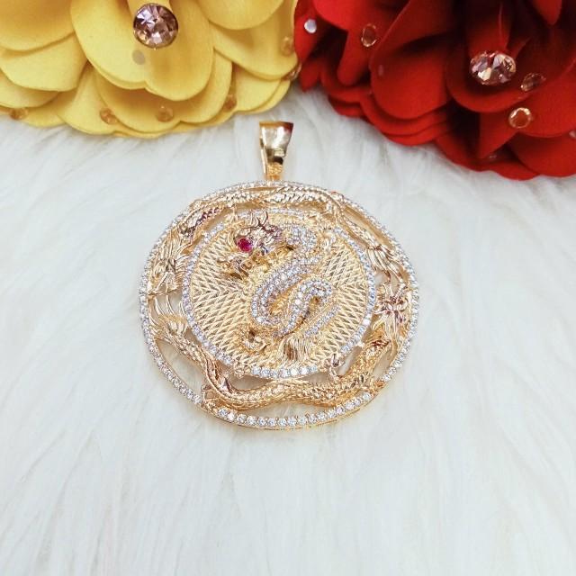 Product Introduction of Mặt Dây Chuyền Đồng Đỏ Màu Vàng Miền Tây 750 Mẫu Chạm Hình Rồng Charm Nam Phụ Kiện 14