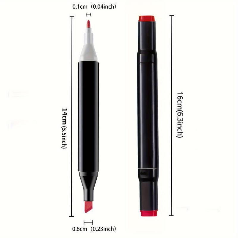 Product Introduction of Permanent Marker Pen Set, 1 Set Art Marker Pen with Storage Bag, Versatile Art Pens for Illustration, Anime & Office Use 1