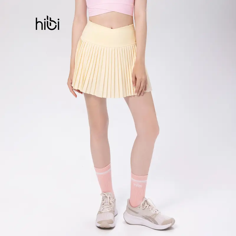 Chân Váy Thể Thao Hibi Sports SK004, Kiểu Lưng Chéo Xếp Ly, Chất Vải Xi x Lu Fabric Cao Cấp Phù Hợp Tập Pickleball, Tennis, Cầu Lông Và Yoga Nghệ Thuật 1