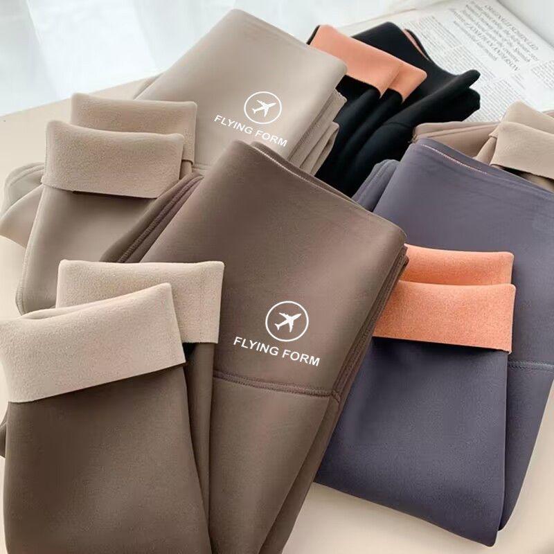 Quần lông cừu nữ cá mập, quần legging cạp cao dày, áo khoác thu đông, vừa vặn ấm áp