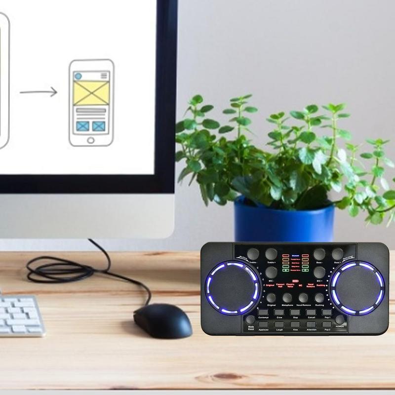 Product Introduction of Kad Bunyi V300 pro, Sesuai untuk Penstriman Langsung, dengan 10 Kesan Bunyi, Antara Muka Audio 4.0, Sesuai untuk DJ, Muzik, Studio, Rakaman, Karaoke, untuk PC dan Komputer Riba, Termasuk Pengadun Laptop 5