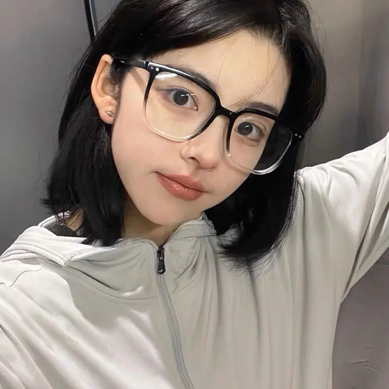 HK-AR7 Kacamata Anti Radiasi Wanita Korea Bergaya Bingkai Transparan Frame Kacamata Gaya 1