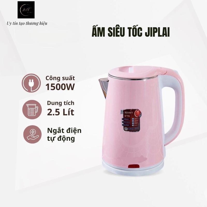 ￼Ấm Siêu Tốc JipLai Thái Lan 2.5L - Ấm Siêu Tốc Thái Công Nghệ Inverter Chống Nóng, Chống Giật,  Bình Đun Nước Siêu Tốc Inox