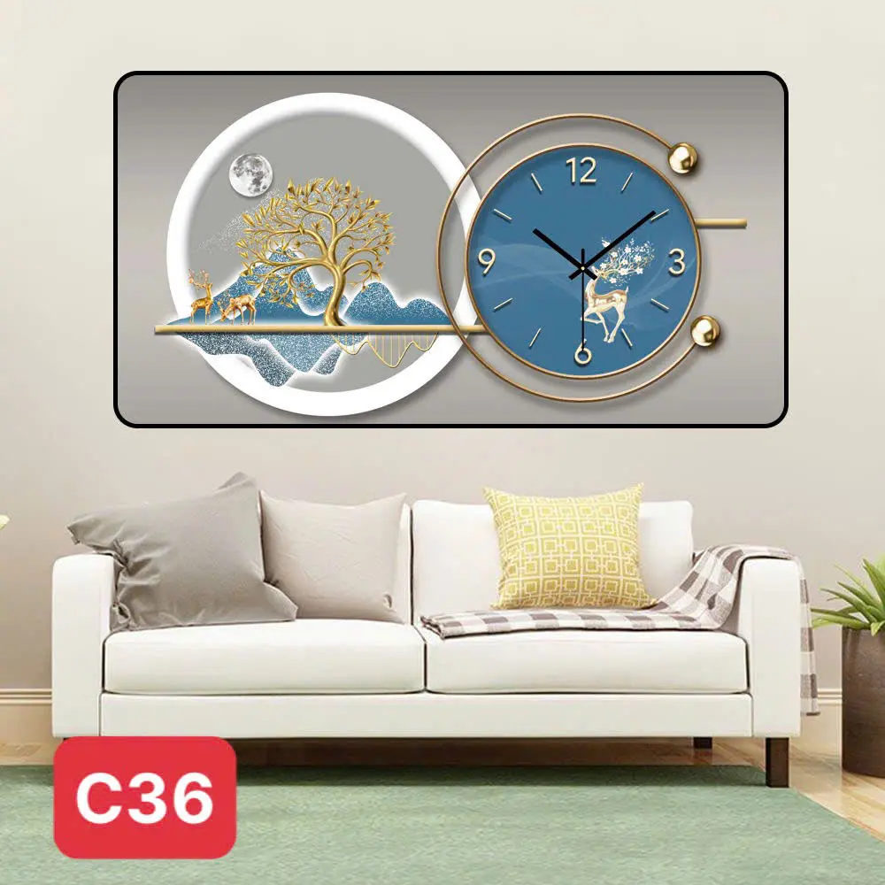 Đồng hồ Treo tường tráng gương in 5D UV Cao Cấp - Decor Phòng