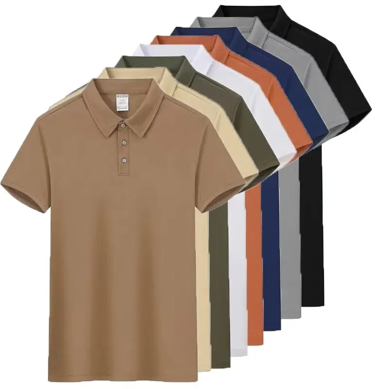 Men POPL Shirt Fashionable Versatile Short Sleeve Top New Polo Shirt Breathable Lapels Outer Wear Shoulder Korean Style Trendy Loose Casual Top
