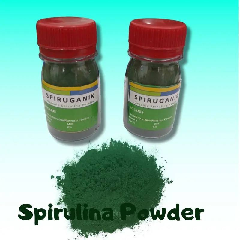 Bubuk Spirulina Pencerah warna ikan SPIRUGANIK BOTOL 25GR 2